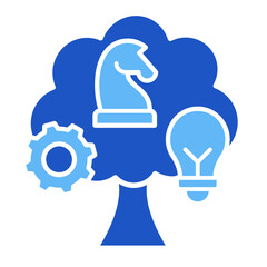 Tree Of Strategy  Icon Element For Design	
