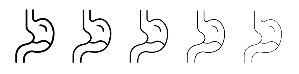 Stomach icon Symbol concept for web design.simple line vector icon. logo illustration.