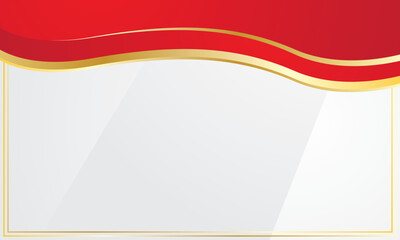 Certificate background with abstract red gold waves