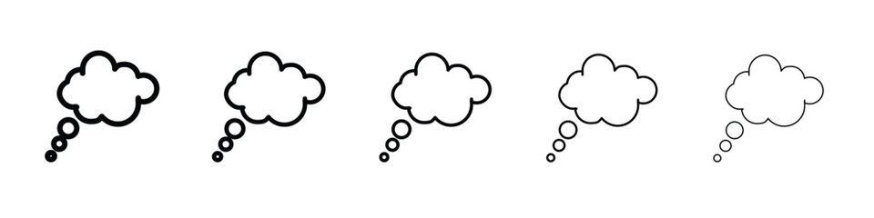 Think bubble icon Symbol concept for web design.simple line vector icon. logo illustration.