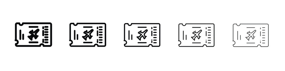 Ticket airline icon Symbol concept for web design.simple line vector icon. logo illustration.