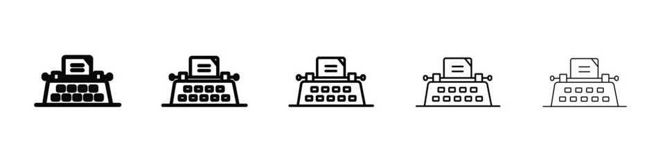 Typewriter icon Symbol concept for web design.simple line vector icon. logo illustration.