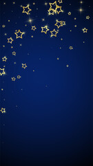 Naklejka premium Gold sparkling star confetti.