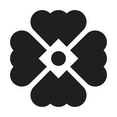 Love shape pattern  floral vector illustration design.