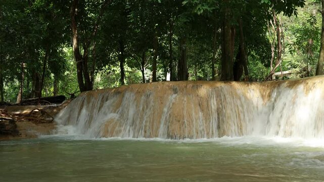 tad sae waterfall in luangprabang, laos