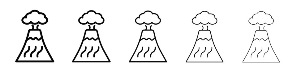 Volcano icon Symbol concept for web design.simple line vector icon. logo illustration.