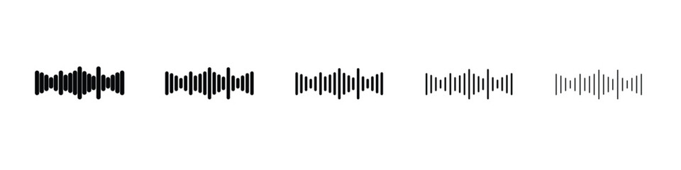 Waveform icon Symbol concept for web design.simple line vector icon. logo illustration.