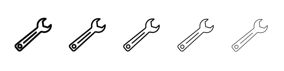 Wrench icon Symbol concept for web design.simple line vector icon. logo illustration.