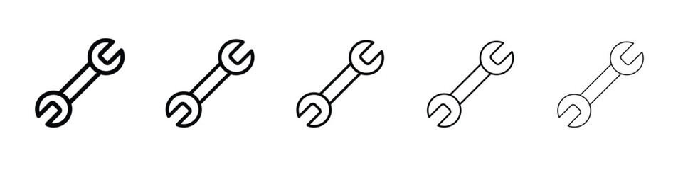 Wrench icon Symbol concept for web design.simple line vector icon. logo illustration.
