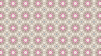Abstract and geometric Seamless Pattern design suitable for fabric or wrapping paper.