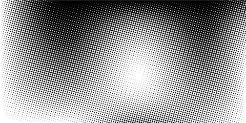 Dotted halftone gradient texture. Vanishing polka dot background. Repeating dots gradation pattern background. Black fading comic pop art overlay backdrop. vector