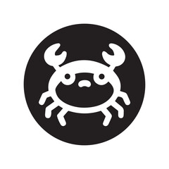 Fototapeta premium Crab silhouette vector illustration logo sticker