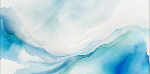 Obraz premium Watercolor surface ocean water wave, seamless blue water ocean wave background. Blue water ocean surfing wave