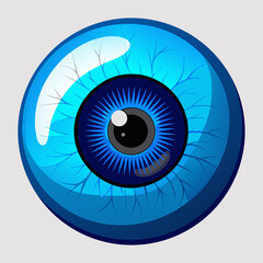 blue eye vector illustration