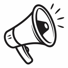 vector illustration of a megaphone