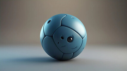 3d render of a smiley face