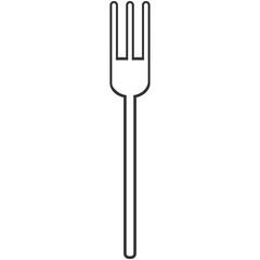 black outline fork icon