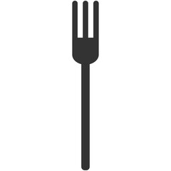 black silhouette fork icon