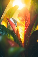 Sunlight filters through vibrant leaves
