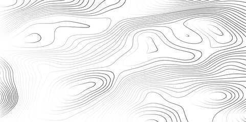 Topographic wave and curve line contour map background. Abstract wavy topographic map and curved lines background. Abstract geographic wave grid line map. Vector illustration. © Mirror