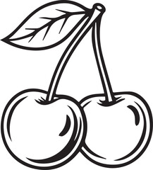 vector illustration of cherries