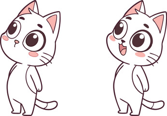 Cat Clipart Set for Cute Pet Designs. Adorable Cat Clipart Collection for Print. Cartoon Cat Clipart Set for Kids and Crafts. Creative Cat Clipart Bundle for Designers. Fun Cat Clipart Set for Animal