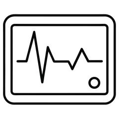 Simple Icon of a Heartbeat Monitor