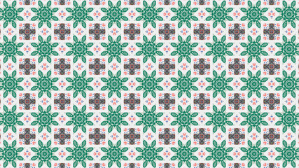 Abstract and geometric Seamless Pattern design suitable for fabric or wrapping paper.
