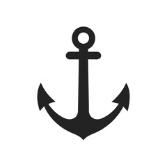 A anchors silhouette icon vector art illustration