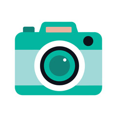 Camera colorful vector art illustration