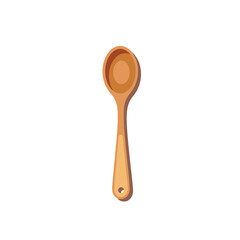 Wooden mixing spoon isolated on light background with copy space for design concept