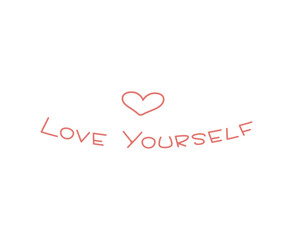 Love yourself lettering.