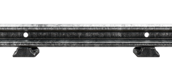 Guardrail for Road Protection isolated on white transparent background