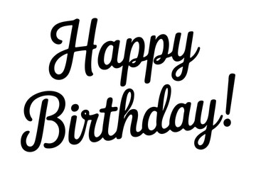 Happy birthday typography. Vector illustration.