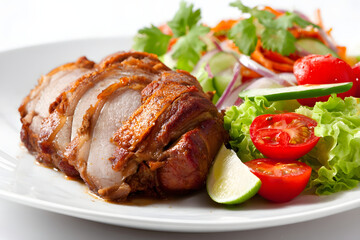 Ecuadorian Hornado with Mote and Salad