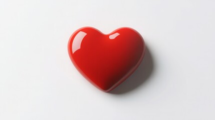 Fototapeta premium Heart of Midlothian badge 3d icon casting a shadow on a white background, copy space for text