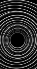 Fototapeta premium Abstract Black and White Concentric Circles Background
