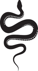 Black snake vector with detailed scale pattern, tribal serpent illustration, stylized snake design, exotic reptile artwork, coiled snake silhouette with texture, tattoo style vector for Adobe Stock