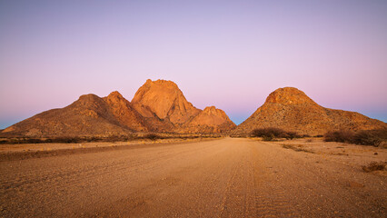 Road leading to the ''matterhorn of Africa''