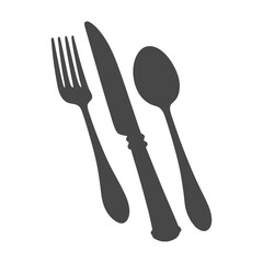 Sophisticated Black Cutlery Icons Vector Set for Fine Dining and Kitchen Design Projects