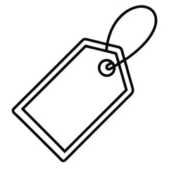 Thin Stroke Icon of a Price Tag