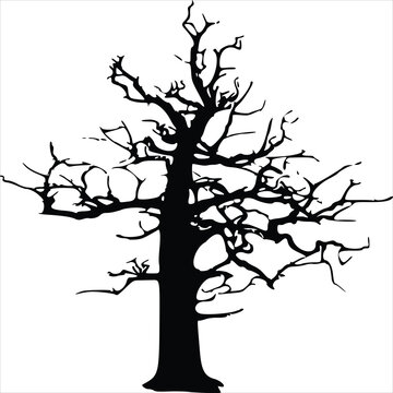 tree silhouette vector hellowen