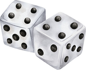 watercolor dice