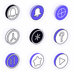 Set of boho aesthetic vector elements.