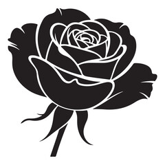 Vector rose flower illustration classic floral decoration