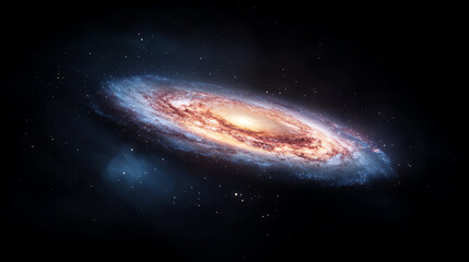 Obraz premium A breathtaking view of a spiral galaxy, showcasing vibrant colors and celestial beauty in the vastness of space.
