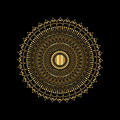 Luxury Golden Mandala on Black Background