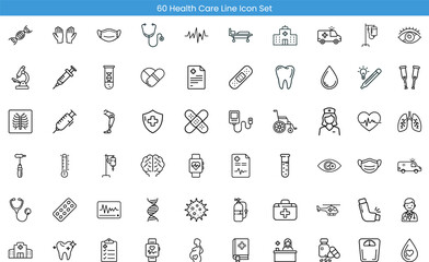 Health Care Line Icon Set