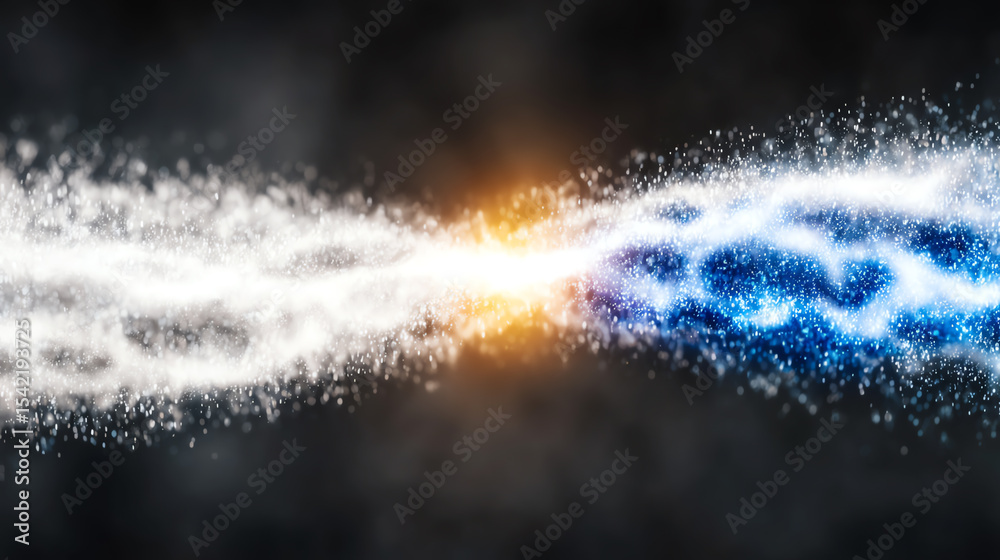Aufkleber a stunning depiction of energy waves merging, showcasing vibrant colors and dynamic movement in an a