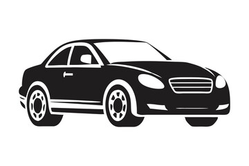 Stylish Vector Icon of Coupe Car, Automotive Vehicle Design, Transportation Illustration, Modern Road Graphic